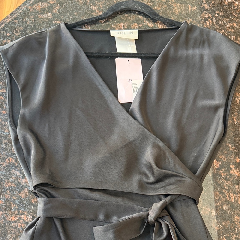 BHLDN Black Wrap Dress NWT